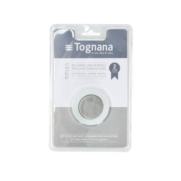 REZERVNI DEL ZA POSODO TOGNANA FILTER + 3 TESNILA ZA KAFETIERO 2 OSEBI