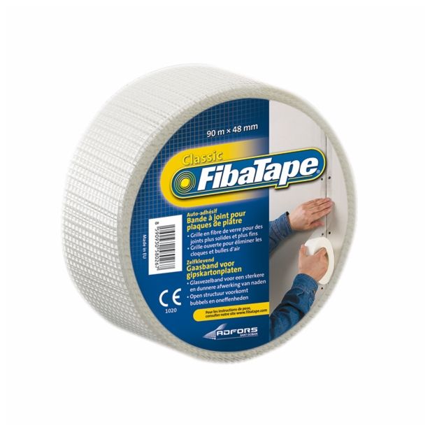 FINALNI MATERIAL FIBA TAPE BANDAŽIRNI TRAK 90M MREŽASTI SAMOLEPILNI 48MM