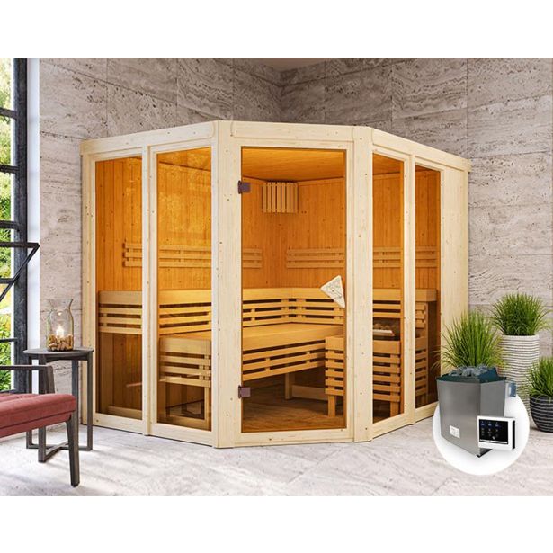 FINSKA SAVNA AINUR 3+9KW GRELEC ZR KOTNI VHOD