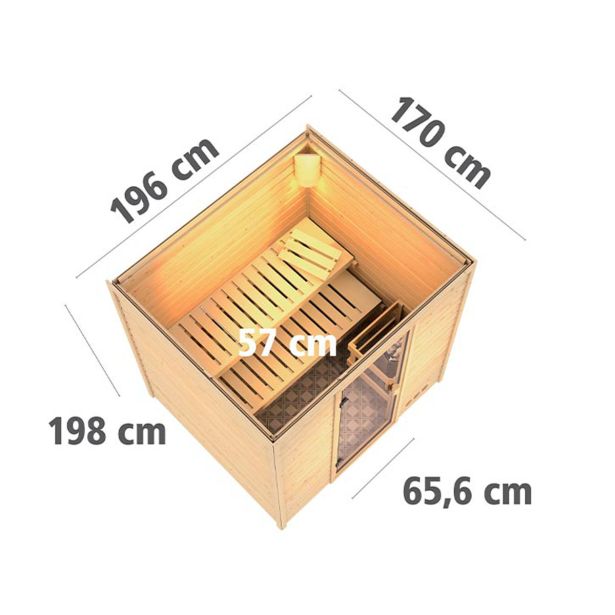FINSKA SAVNA ANJA 5+9KW GRELEC ZR PREDNJI VHOD
