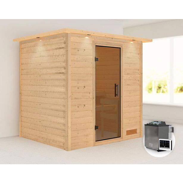 FINSKA SAVNA ANJA+9KW GR.BIO+SIVA VR. PREDNJI VHOD+STREŠ.VENEC