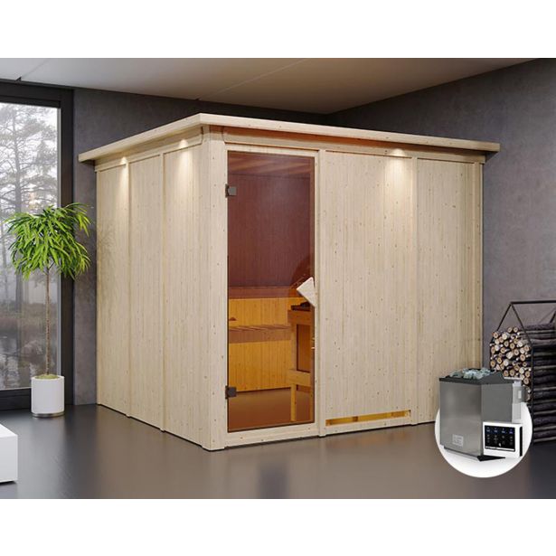 FINSKA SAVNA GOBIN 4+9KW GRELEC BIO PREDNJI VHOD+STREŠ.VENEC