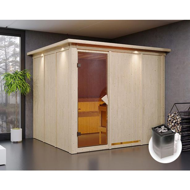 FINSKA SAVNA GOBIN 4+9KW GRELEC NR PREDNJI VHOD+STREŠ.VENEC