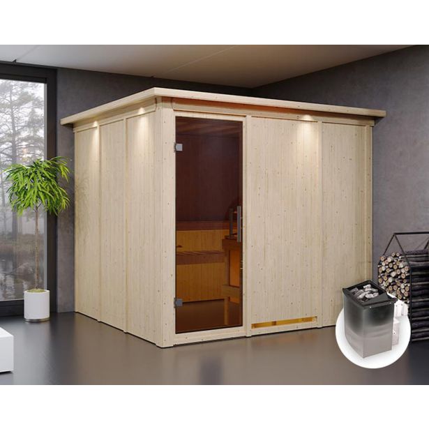 FINSKA SAVNA GOBIN 6+9KW GRELEC NR PREDNJI VHOD+STREŠ.VENEC