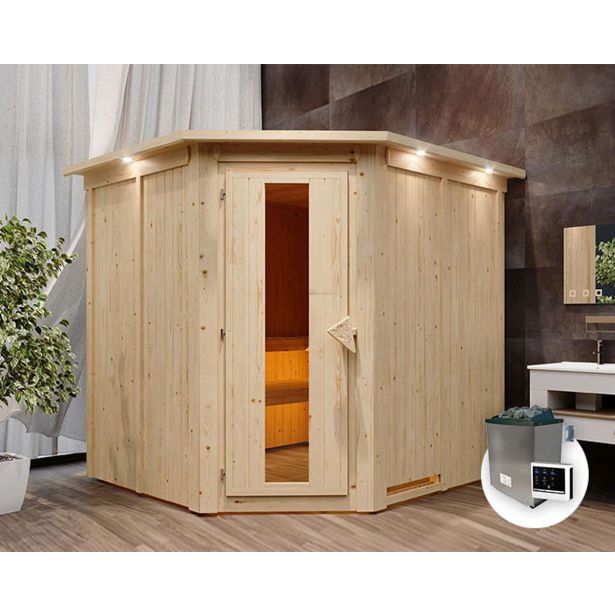 FINSKA SAVNA JARIN 2+9KW GRELEC ZR KOTNI VHOD+STREŠ.VENEC