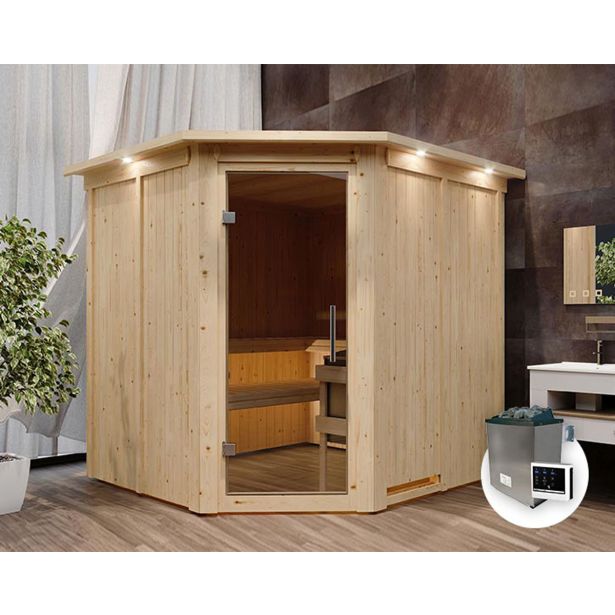 FINSKA SAVNA JARIN 7+9KW GRELEC ZR KOTNI VHOD+STREŠ.VENEC