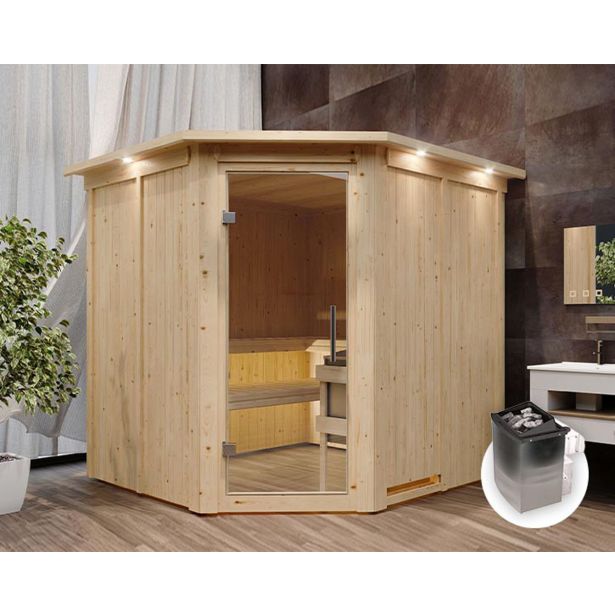 FINSKA SAVNA JARIN 9+9KW GRELEC NR KOTNI VHOD+STREŠ.VENEC