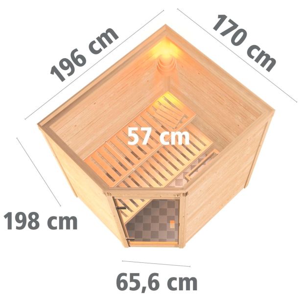 FINSKA SAVNA MIA+9KW GRELEC BIO KOTNI VHOD PROZORNA VRATA