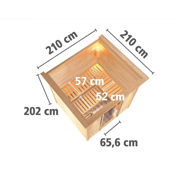 FINSKA SAVNA RODIN 8+ 9KW GRELEC BIO PREDNJI VHOD+STREŠ.VENEC