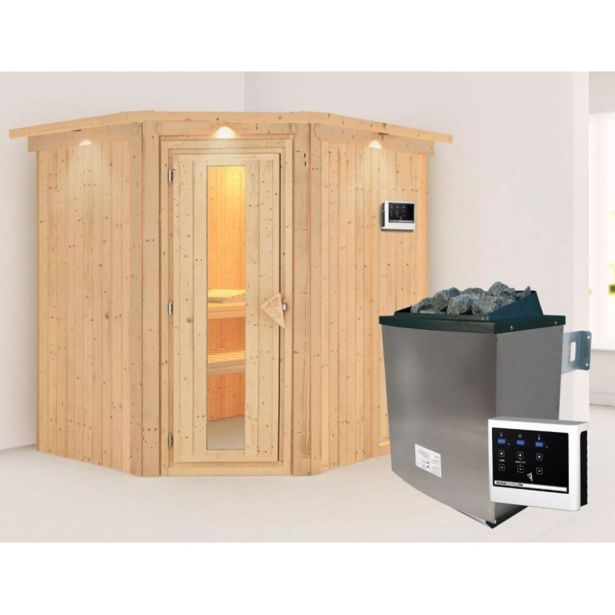 FINSKA SAVNA SIIRIN 2+ 9KW GRELEC ZR KOTNI VHOD+STREŠ.VENEC