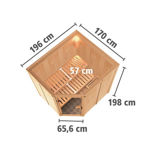 FINSKA SAVNA SIIRIN 5+ 9KW GRELEC ZR KOTNI VHOD