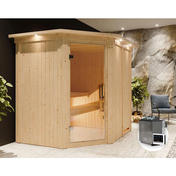 FINSKA SAVNA SIIRIN 8+ 9KW GRELEC BIO KOTNI VHOD+STREŠ.VENEC