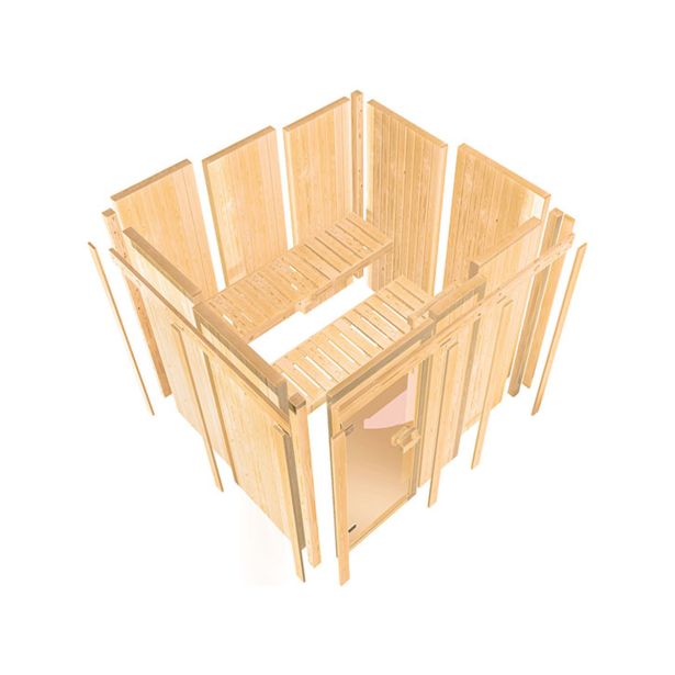 FINSKA SAVNA SODIN 2+9KW GRELEC NR PREDNJI VHOD+STREŠ.VENEC