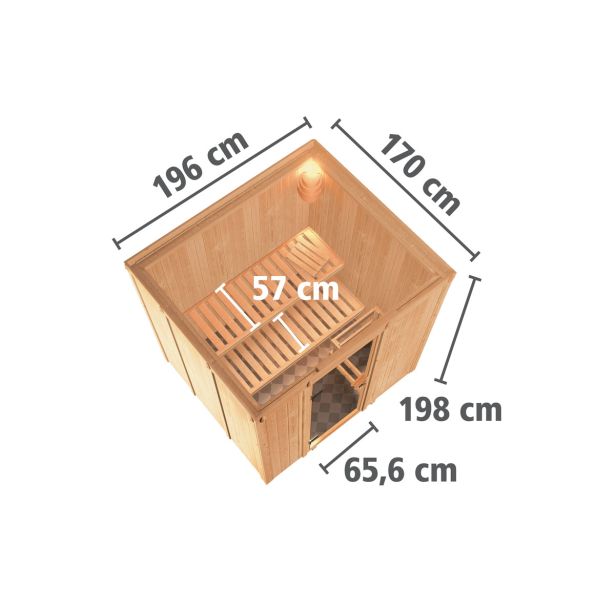 FINSKA SAVNA SODIN 7+9KW GRELEC ZR PREDNJI VHOD