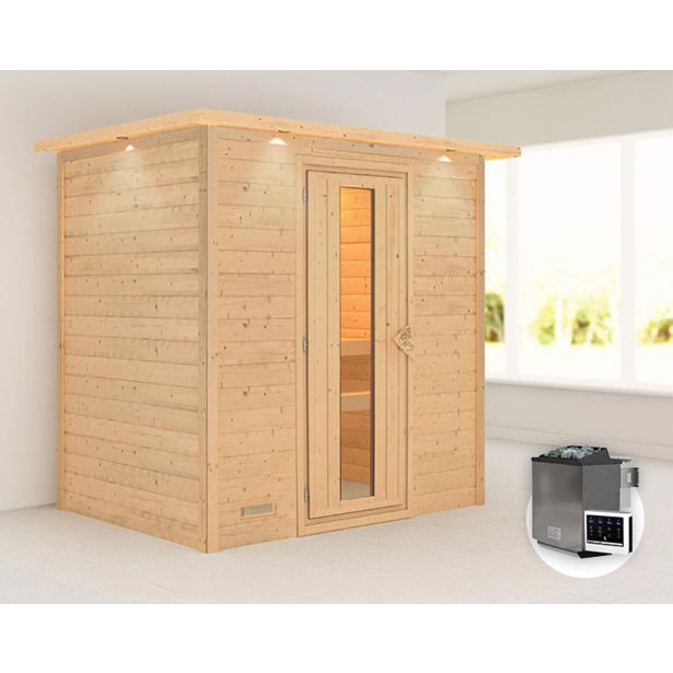 FINSKA SAVNA SONJA 2+9KW GRELEC BIO PREDNJI VHOD+STREŠ.VENEC