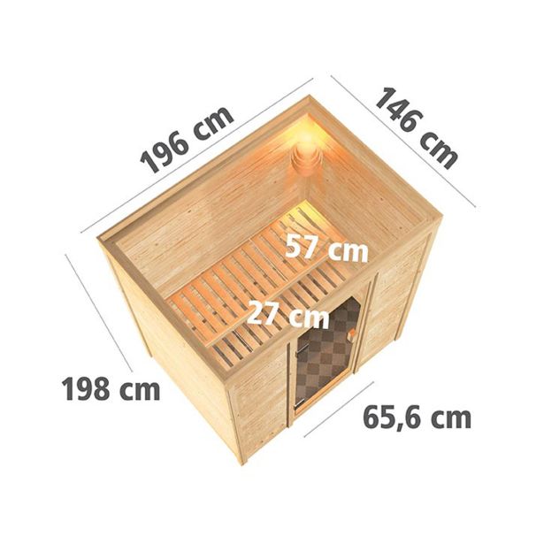 FINSKA SAVNA SONJA 3+9KW GRELEC BIO PREDNJI VHOD
