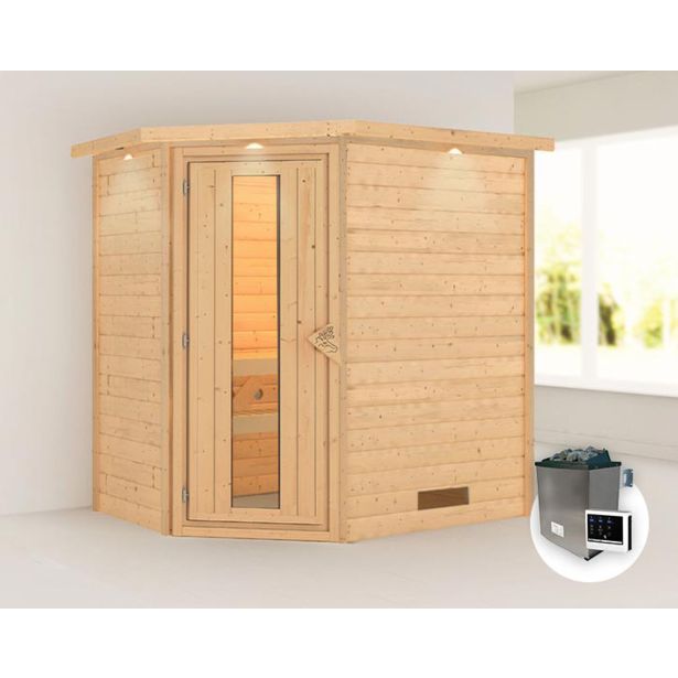 FINSKA SAVNA SVEA 2+9KW GRELEC ZR KOTNI VHOD+STREŠ.VENEC