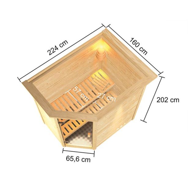 FINSKA SAVNA SVEA 8+9KW GRELEC BIO KOTNI VHOD+STREŠ.VENEC