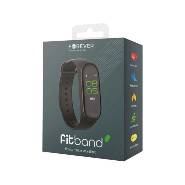 PAMETNA ZAPESTNICA FOREVER FITBAND SB-50 ČRNA