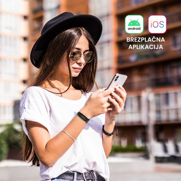 PAMETNA ZAPESTNICA FOREVER FITBAND SB-50 ČRNA