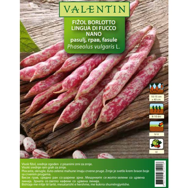 STROČNICA VALENTIN FIŽOL BORLOTTO LINGUA DI FUCCO NANO 80 G