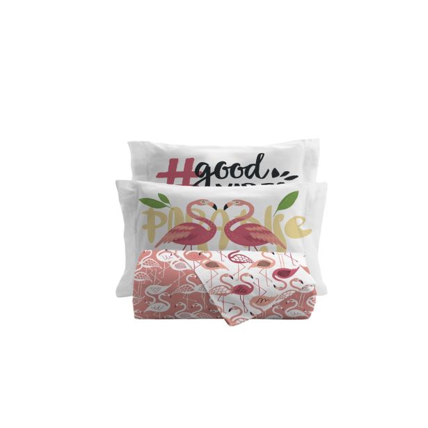 POSTELJNINA FLAMINGO 140X200/60X80CM