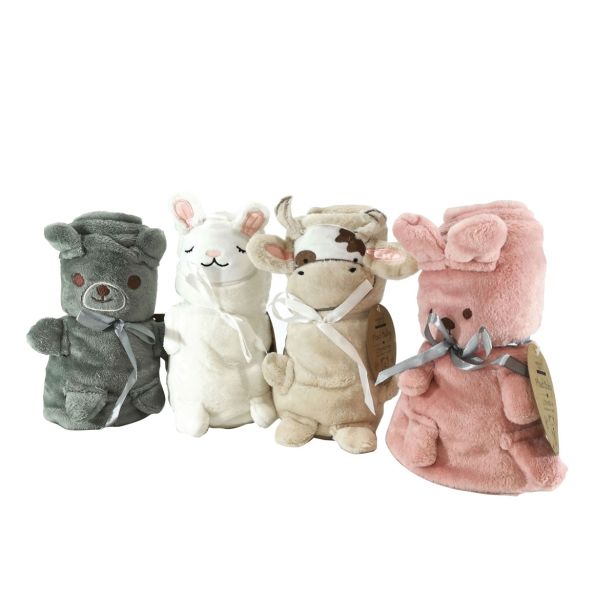 DEKORATIVNA ODEJA FLIS OTROŠKA 75X100 CM Z ŽIVALICO