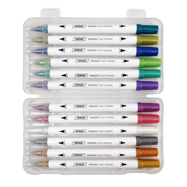 FLOMASTRI TARGET ART METALLIC TWIN 12/1 28270