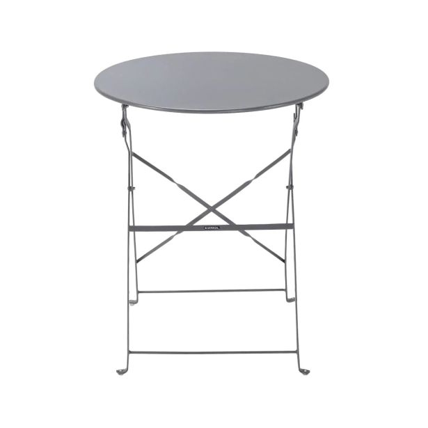 FLORA ORIGAMI MIZA POLNO JEKLO TEMNO SIVA DIAM60