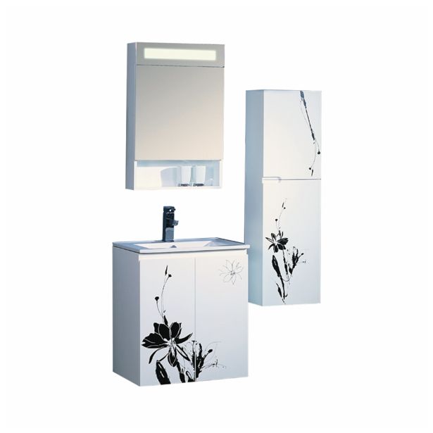 MDF LAK.KOPAL.OMARICA SANOTECHNIK FLOWERS SPODNJA BELA Z 2 VRATI