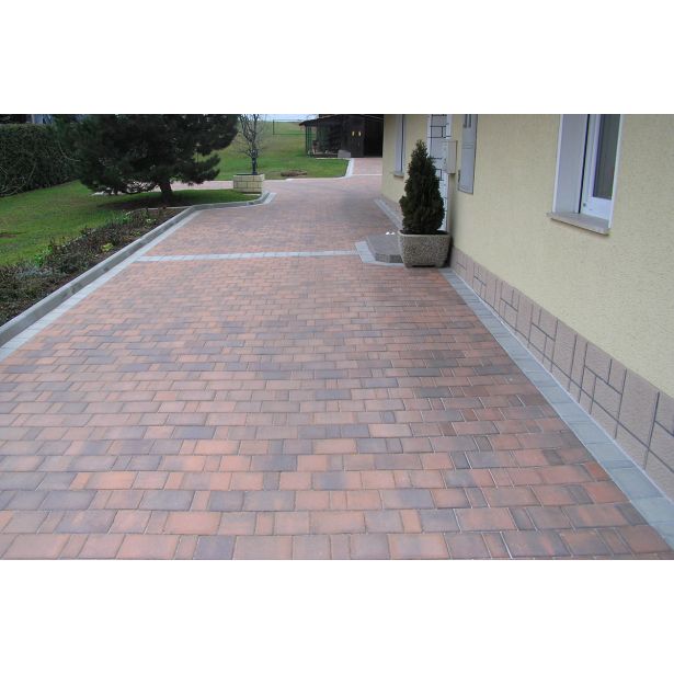 BETONSKI TLAKOVEC ZOBEC FORMA MIX ORANŽNO - RJAVA