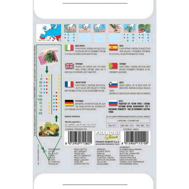 SEME DIŠAVNICE FRANCHI SEMENTI MENTA PIPERITA