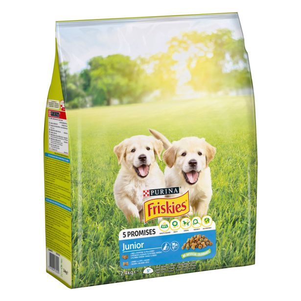 SUHA HRANA ZA PSA FRISKIES BRIKETI JUNIOR PIŠČANEC 2.4 KG