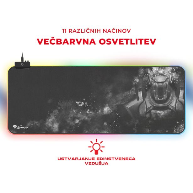 GAMING PODLOGA ZA MIŠKO GENESIS BORON 500 XXL, ČRNO-SIVA