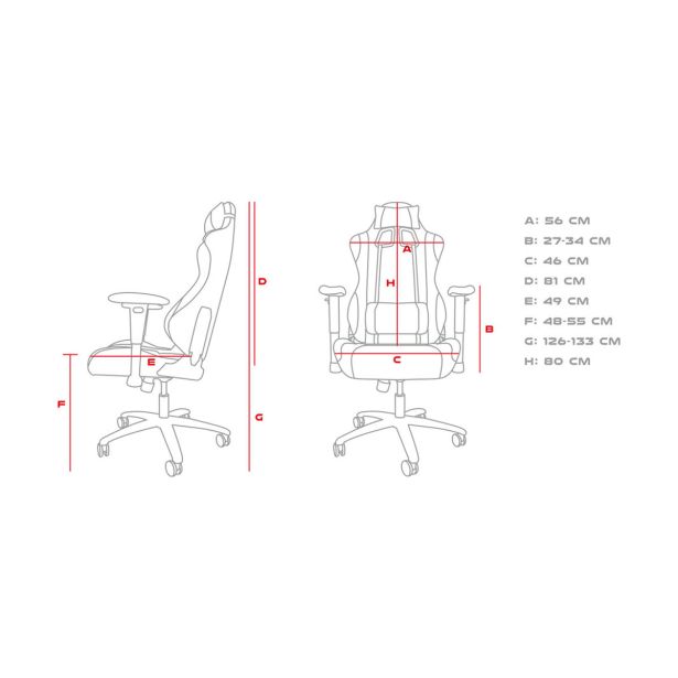 GAMING STOL GENESIS NITRO 550, ČRNA-MODRA