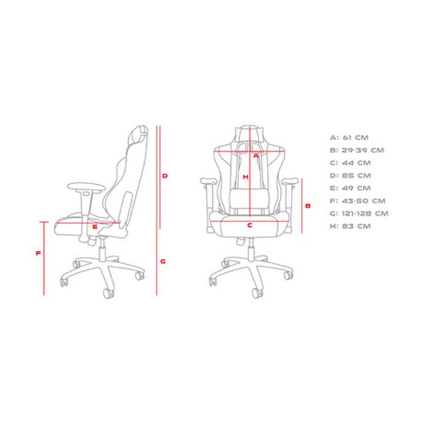 GAMING STOL GENESIS NITRO 770, ČRNO-RDEČA
