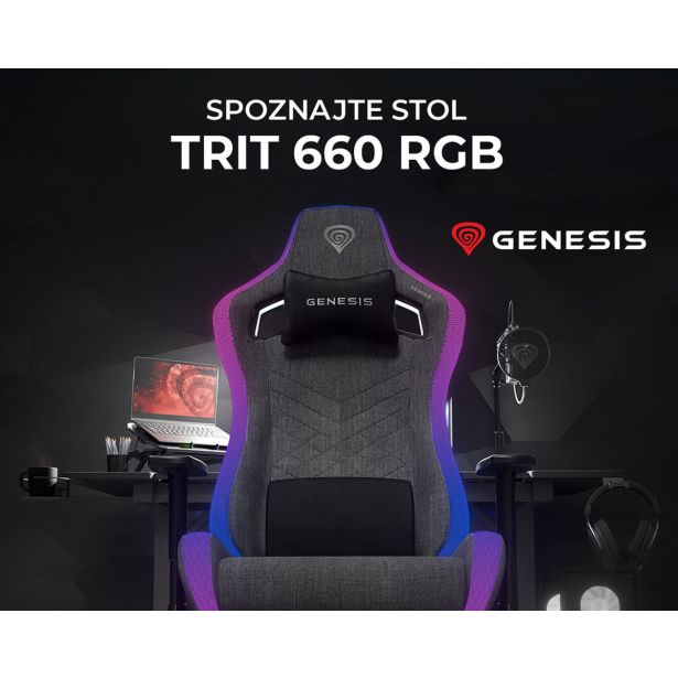 GAMING STOL GENESIS TRIT 660 RGB GAMING - PISARNIŠKI