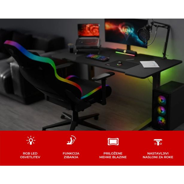 GAMING STOL GENESIS TRIT 660 RGB GAMING - PISARNIŠKI