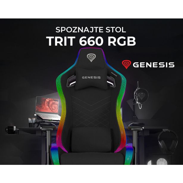GAMING STOL GENESIS TRIT 660 RGB GAMING - PISARNIŠKI