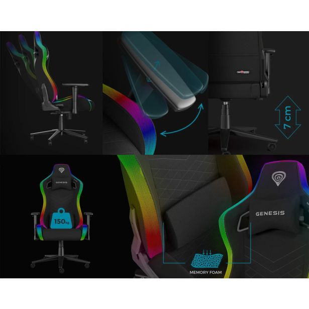 GAMING STOL GENESIS TRIT 660 RGB GAMING - PISARNIŠKI