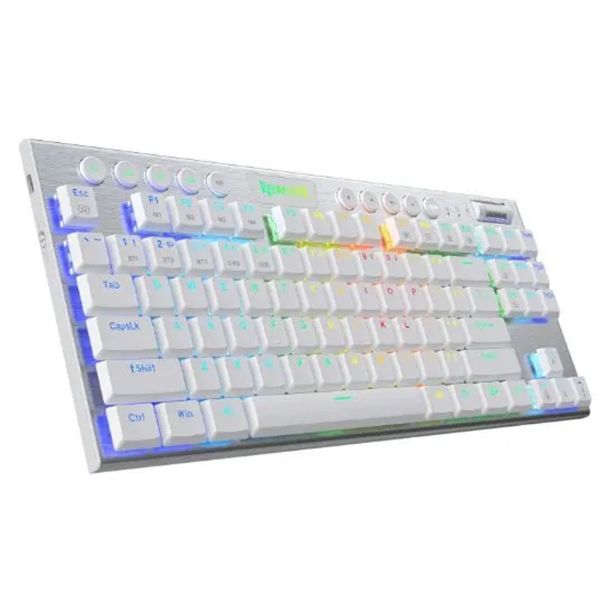 GAMING TIPKOVNICA REDRAGON HORUS TKL K621W RGB BELA ŽIČNA/BREZŽIČNA, MEHANSKA
