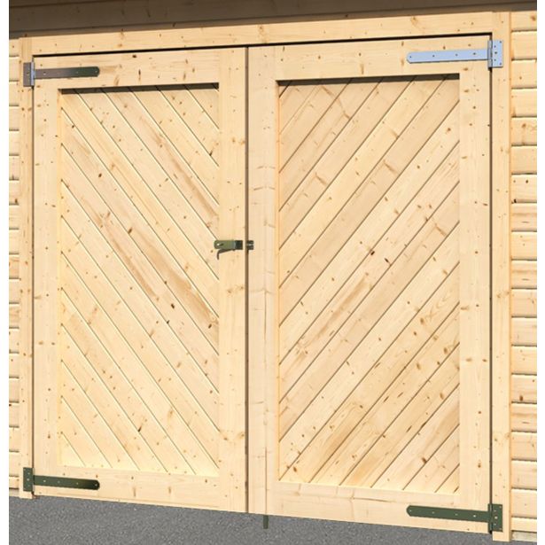 KARIBU LESENA VRTNA HIŠKA GARAŽA 372X309X522