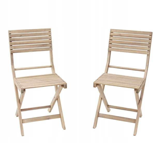 GARNITURA 2 JEDILNIH STOLOV SOLIS II ORIGAMI FSC AKACIJA