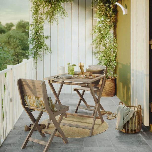 GARNITURA 2 JEDILNIH STOLOV SOLIS II ORIGAMI FSC AKACIJA