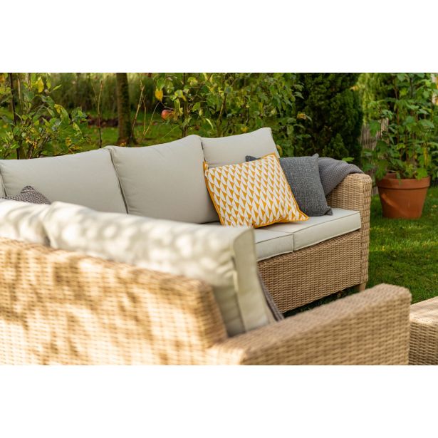 GARNITURA UMETNI RATAN NATERIAL KOTNA ALU, 2 TAB. + JED.MIZA