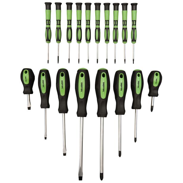 GARNITURA IZVIJAČEV ISKRA ERO HTS 18-DELNI KRIŽNI, RAVNI, TORX, URARSKI