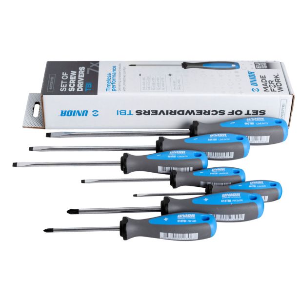 GARNITURA IZVIJAČEV UNIOR 7 DELNA V KARTONU TBI ROČ ART. 607CS7TBI