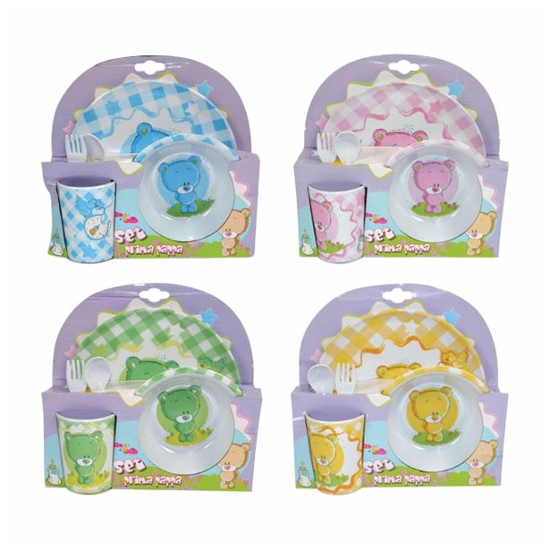 GARNITURA KROŽNIKOV 5 DELNI OTROŠKI MEDVEDEK