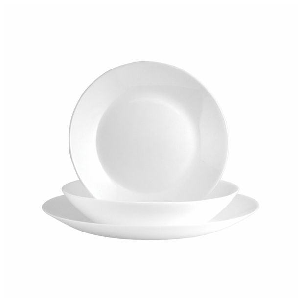 SET KROŽNIKOV LUMINARC 19 DELNI ZELIE BELA