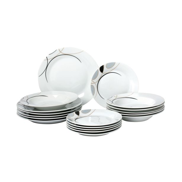 GARNITURA KROŽNIKOV TCC 18 DELNI ROUND ČRTICE TCC187